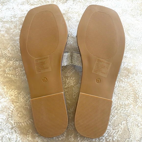 Brand New Madden Girl Rhinestone Crystal Sparkle Slides Sandals H-Band Strap - Picture 9 of 15
